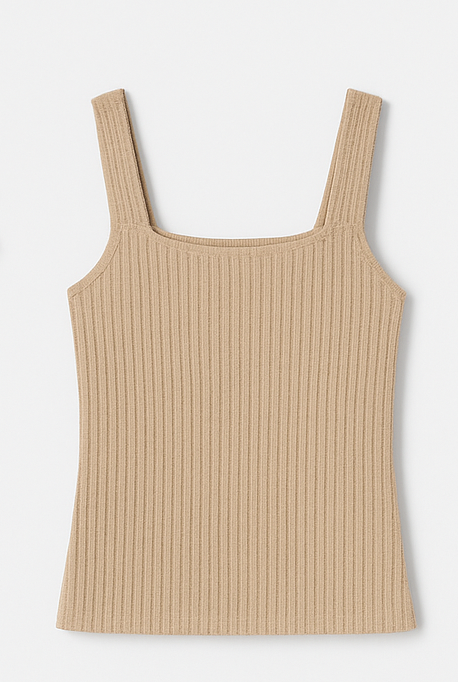 Rib-knit tank top